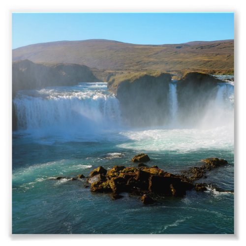 Iceland Waterfall in Summer Photo Print