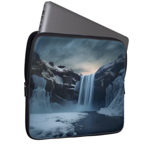 Iceland waterfall landscape laptop sleeve