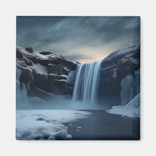 Iceland waterfall landscape magnet