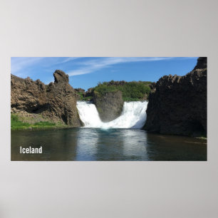 Iceland waterfall poster