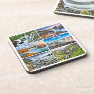 Iceland Waterfalls Beverage Coaster