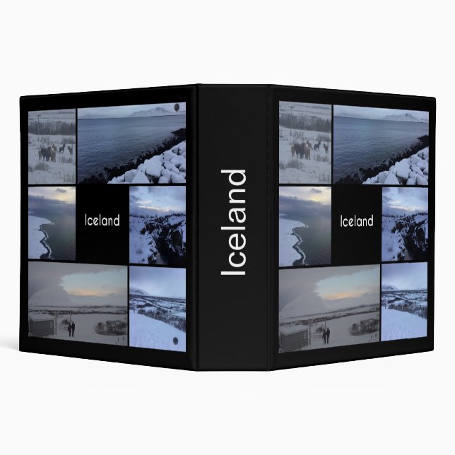 Iceland Winter Landscape 3 Ring Binder (Background)