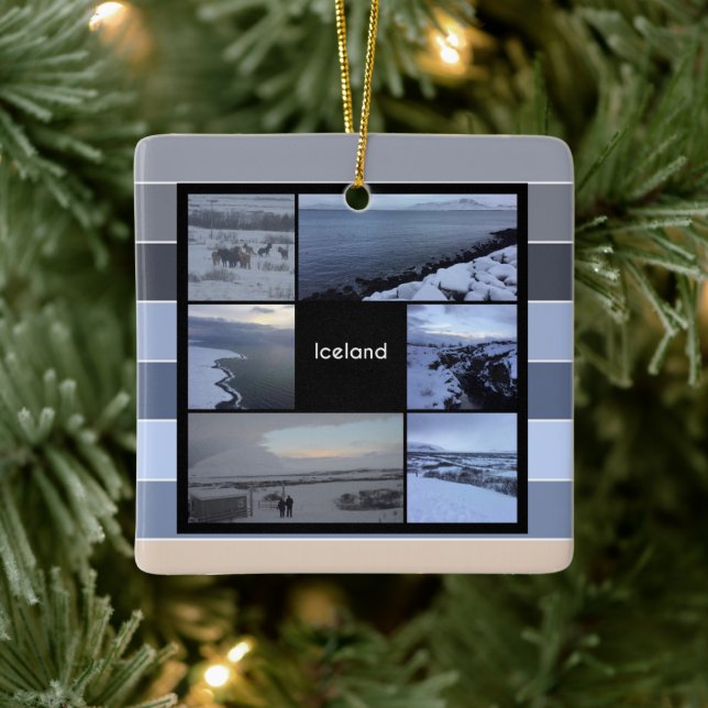 Iceland Winter Landscape  Ceramic Ornament (Tree)