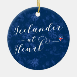 Icelander At Heart, Christmas Tree Ornament