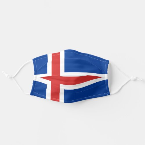 Icelander flag adult cloth face mask