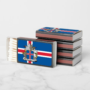Icelander Flag & Coat of Arms, Flag of Iceland Matchboxes