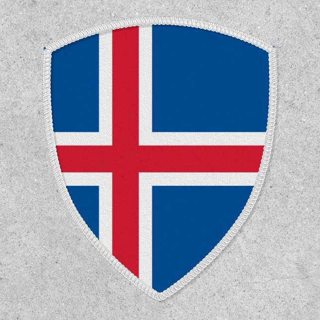 Icelander Flag, Flag of Iceland Patch (Front)