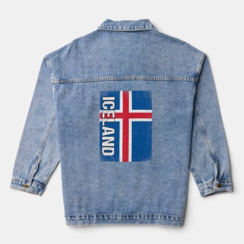 Icelander Flag Iceland  Denim Jacket