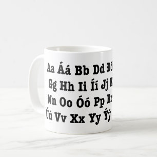 Icelandic Alphabet [Íslenska Stafrófið] Coffee Mug