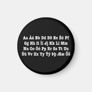 Icelandic Alphabet [Íslenska Stafrófið] Magnet
