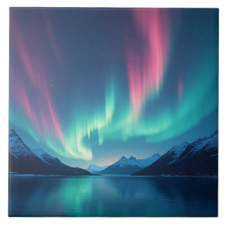 Icelandic Aurora Ceramic Tile