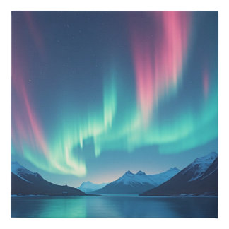 Icelandic Aurora Faux Canvas Print