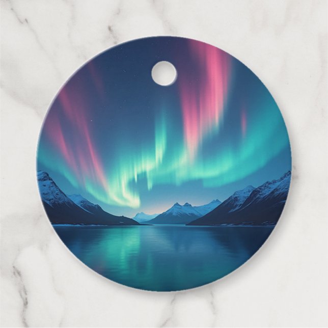 Icelandic Aurora Favor Tags (Front)