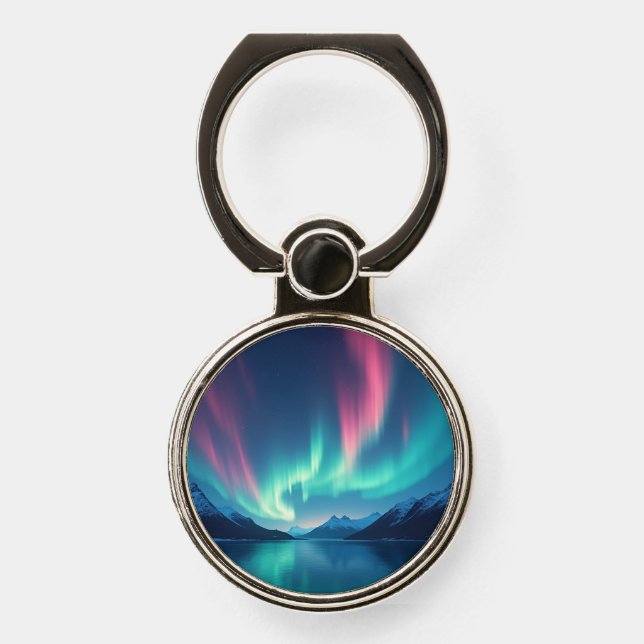 Icelandic Aurora Phone Ring Stand (Front)