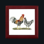 Icelandic Chickens Keepsake Box<br><div class="desc">Icelandic chickens show much variation in colors and comb types and even may be crested but they should always have white ear lobes and lay white eggs.</div>