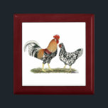 Icelandic Chickens Keepsake Box<br><div class="desc">Icelandic chickens show much variation in colors and comb types and even may be crested but they should always have white ear lobes and lay white eggs.</div>