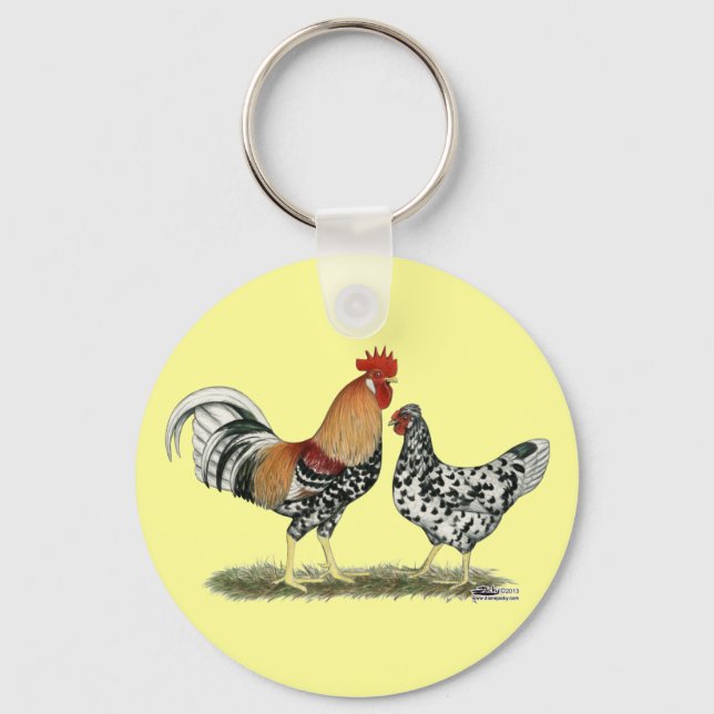 Icelandic Chickens Keychain (Front)