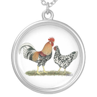 Icelandic Chickens Silver Plated Necklace