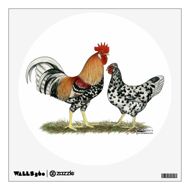 Icelandic Chickens Wall Sticker (Front)