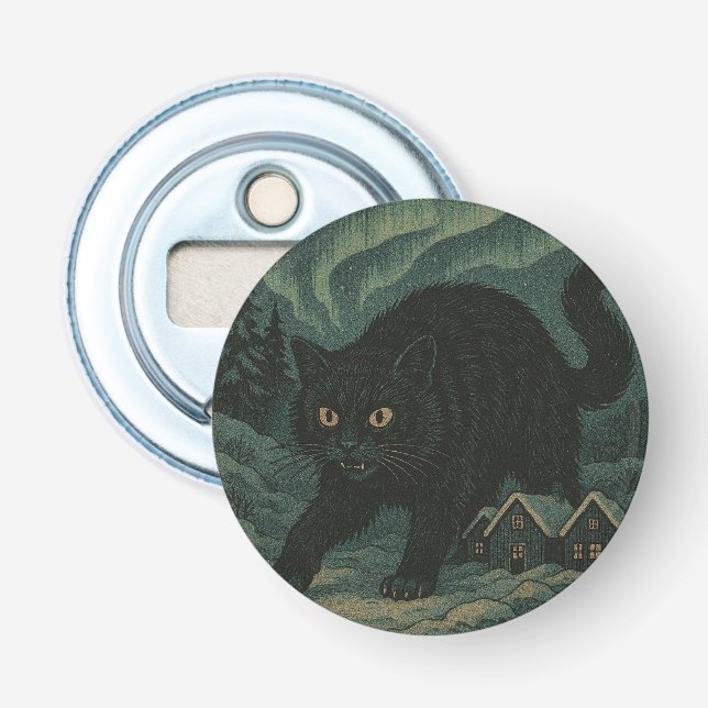 Icelandic Christmas yule Cat  Bottle Opener (Front)