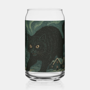 Icelandic Christmas yule Cat Can Glass
