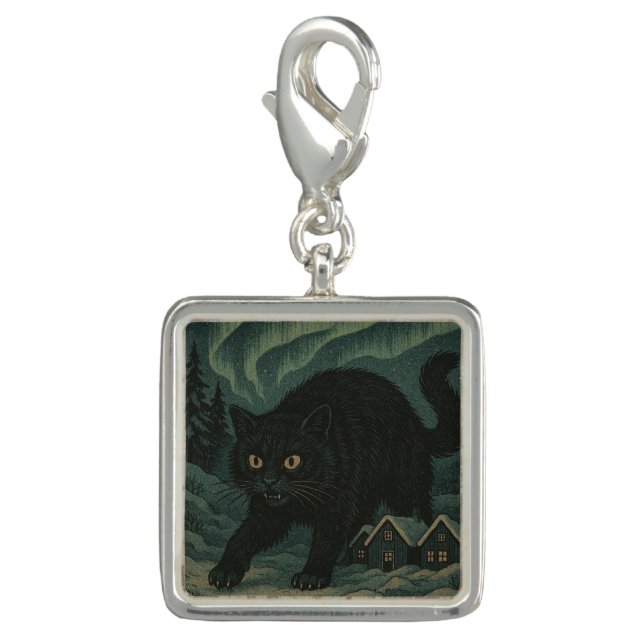 Icelandic Christmas yule Cat  Charm (Front)