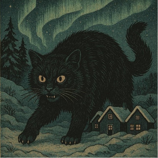 Icelandic Christmas yule Cat  Cutout (Front)