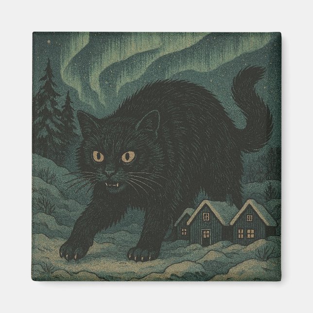 Icelandic Christmas yule Cat  Magnet (Front)