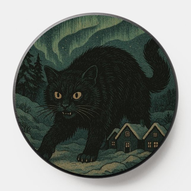 Icelandic Christmas yule Cat  PopSocket (Popsocket)