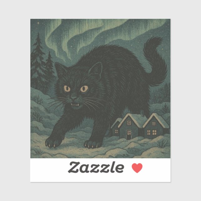Icelandic Christmas yule Cat  Sticker (Sheet)