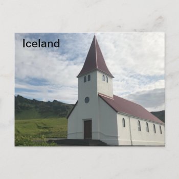 Icelandic Church Postcard by qopelrecords at Zazzle
