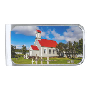 Icelandic Church Silver Finish Money Clip