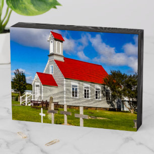 Icelandic Church Wooden Box Sign