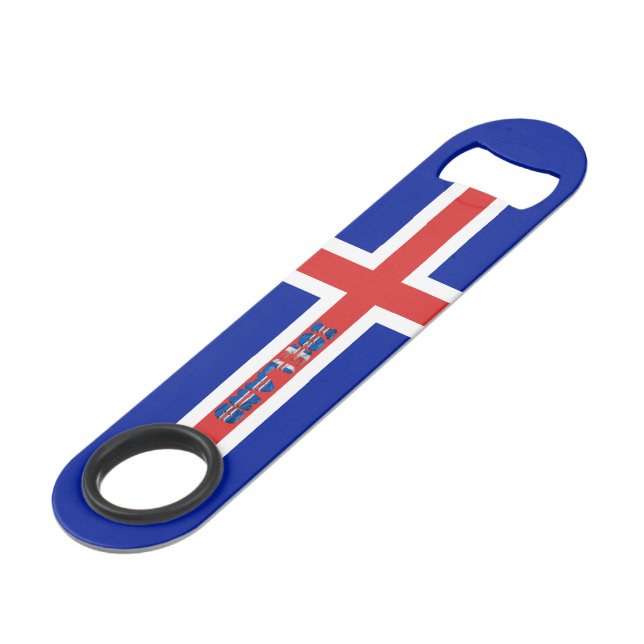Icelandic flag bar key (Front Angled)