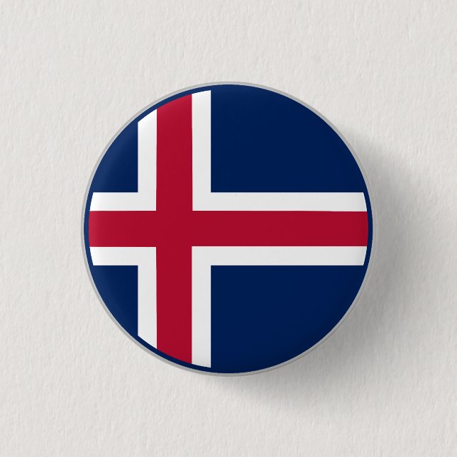Icelandic Flag Button (Front)
