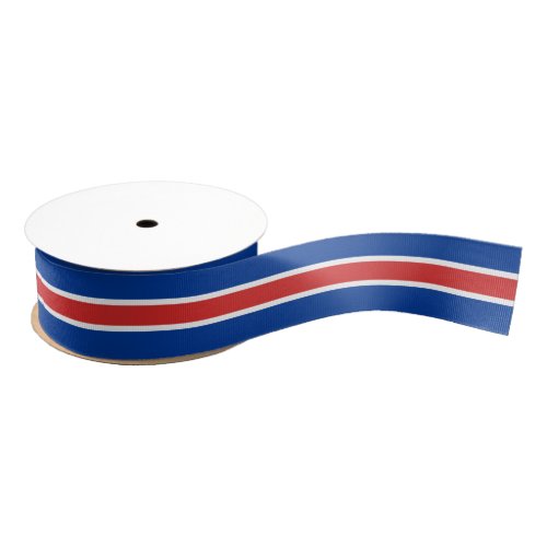 Icelandic flag colours ribbon Iceland sports Grosgrain Ribbon