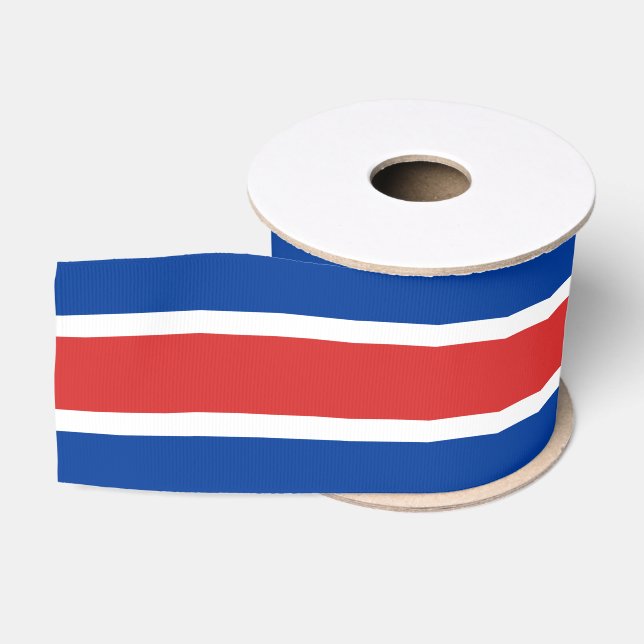 Icelandic flag colours ribbon, patriots, Iceland Grosgrain Ribbon (Spool)