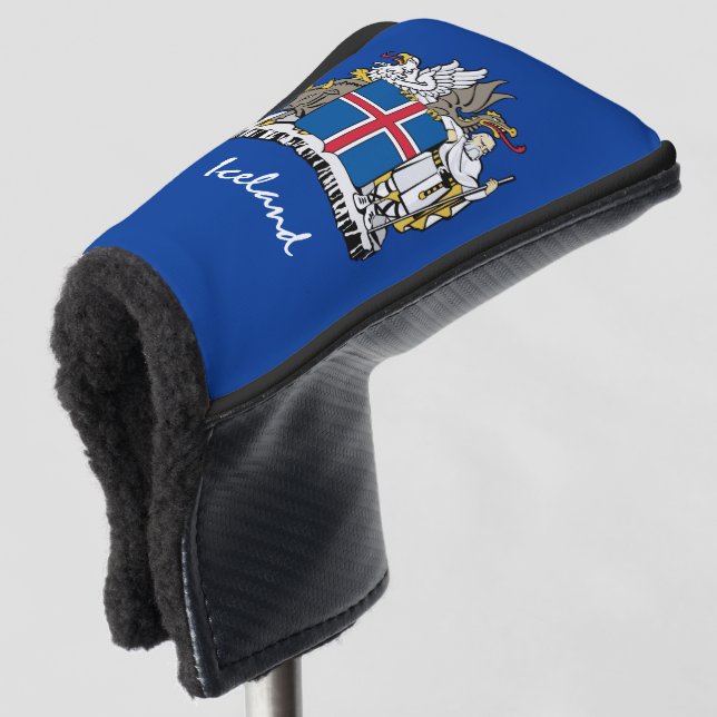 Icelandic Flag & Golf Iceland sports Covers /clubs (3/4 Front)