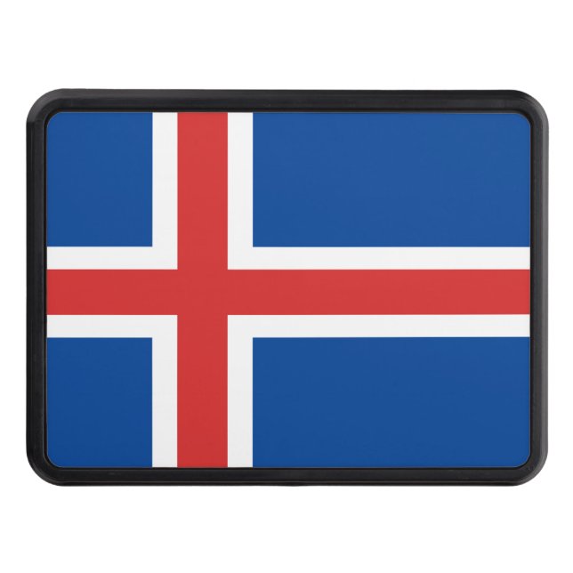 Icelandic flag hitch cover (Front)