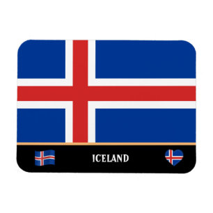 Icelandic Flag & Iceland country travel / Iceland Magnet