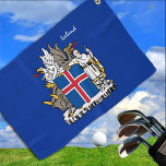 Icelandic Flag & Iceland golf, Reykjavik /sports Golf Towel<br><div class="desc">Golf Towel: Iceland & Icelandic flag,  coat of arms fashion - love my country,  travel,  golfing holiday,  patriots / sports fans</div>