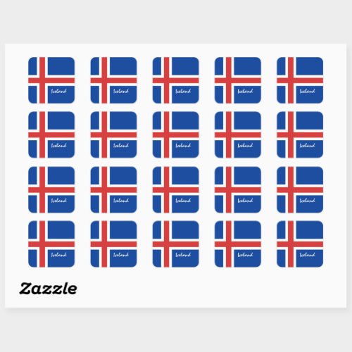 Icelandic flag  Iceland holidaysports fans Square Sticker