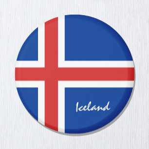 Icelandic flag & Iceland - travel/sports fans Magnet