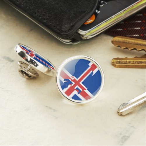 Icelandic flag lapel pin