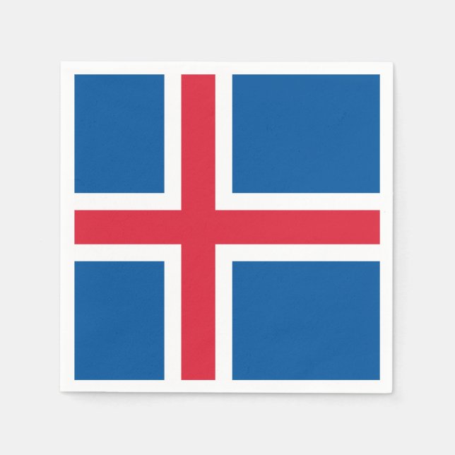 Icelandic flag napkin (Front)