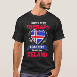 Icelandic Flag Vacation Therapy Iceland T-Shirt