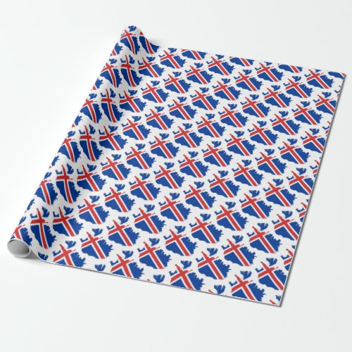 Icelandic flag wrapping paper