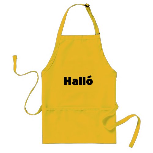 Icelandic Hall  Hello  slenska Language Adult Apron