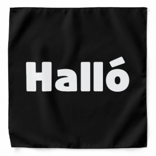 Icelandic Halló { Hello ) Íslenska Language Bandana