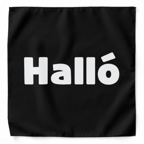 Icelandic Hall  Hello  slenska Language Bandana